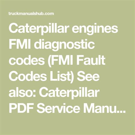 caterpillar fmi codes